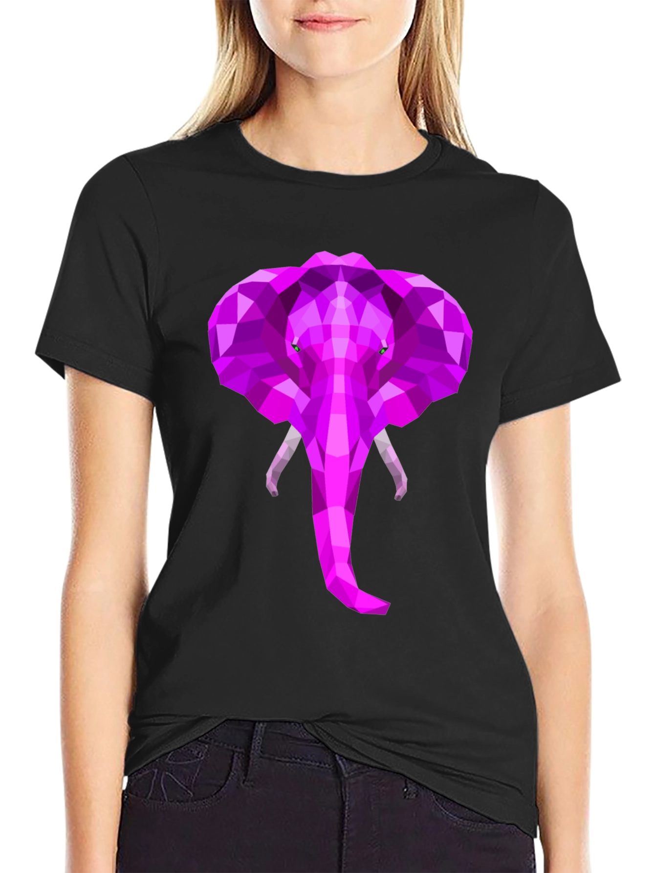 Geometric Elephant Tee - Stylish Graphic T-Shirt