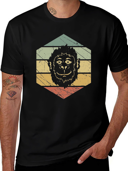 Retro Ape Graphic Tee - Vintage Style