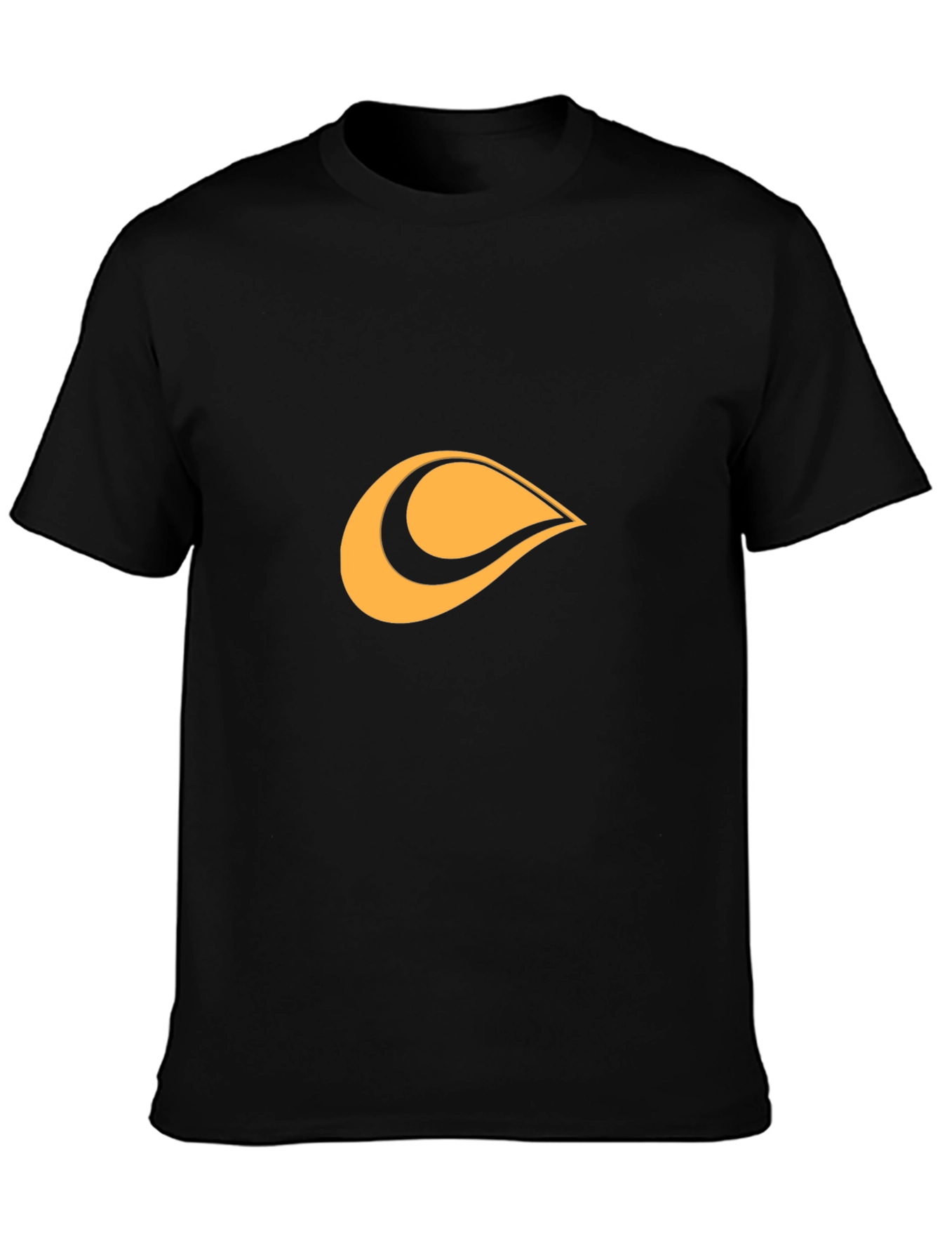 Modern Black Tee with Abstract Graphic Design