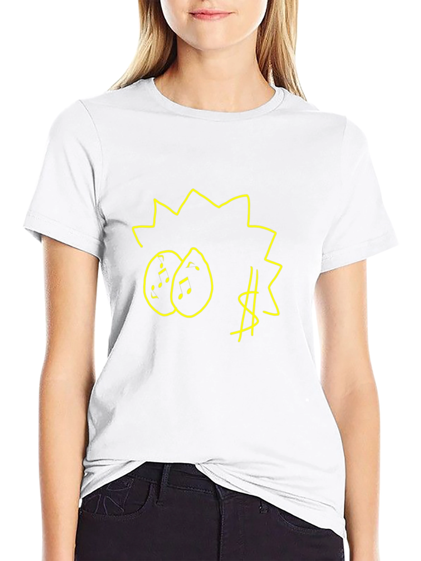 Doodle Graphic Black T-Shirt