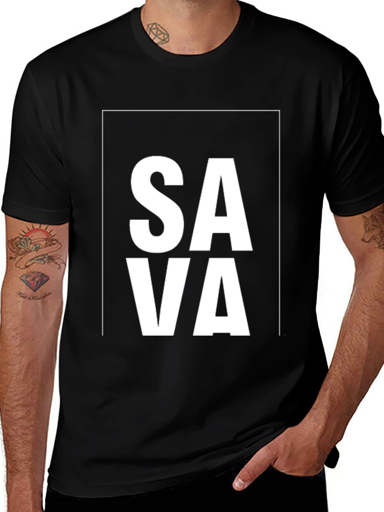 SAVA Graphic Black T-Shirt