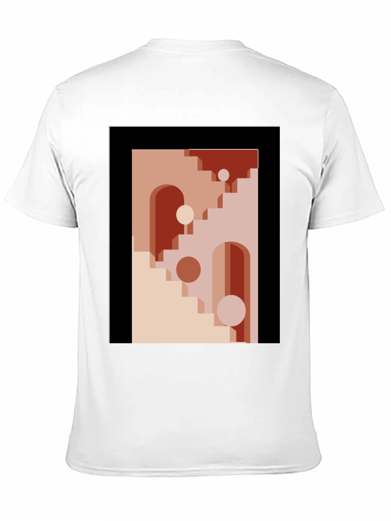 Geometric Archway Graphic Tee - Modern Abstract Art Shirt