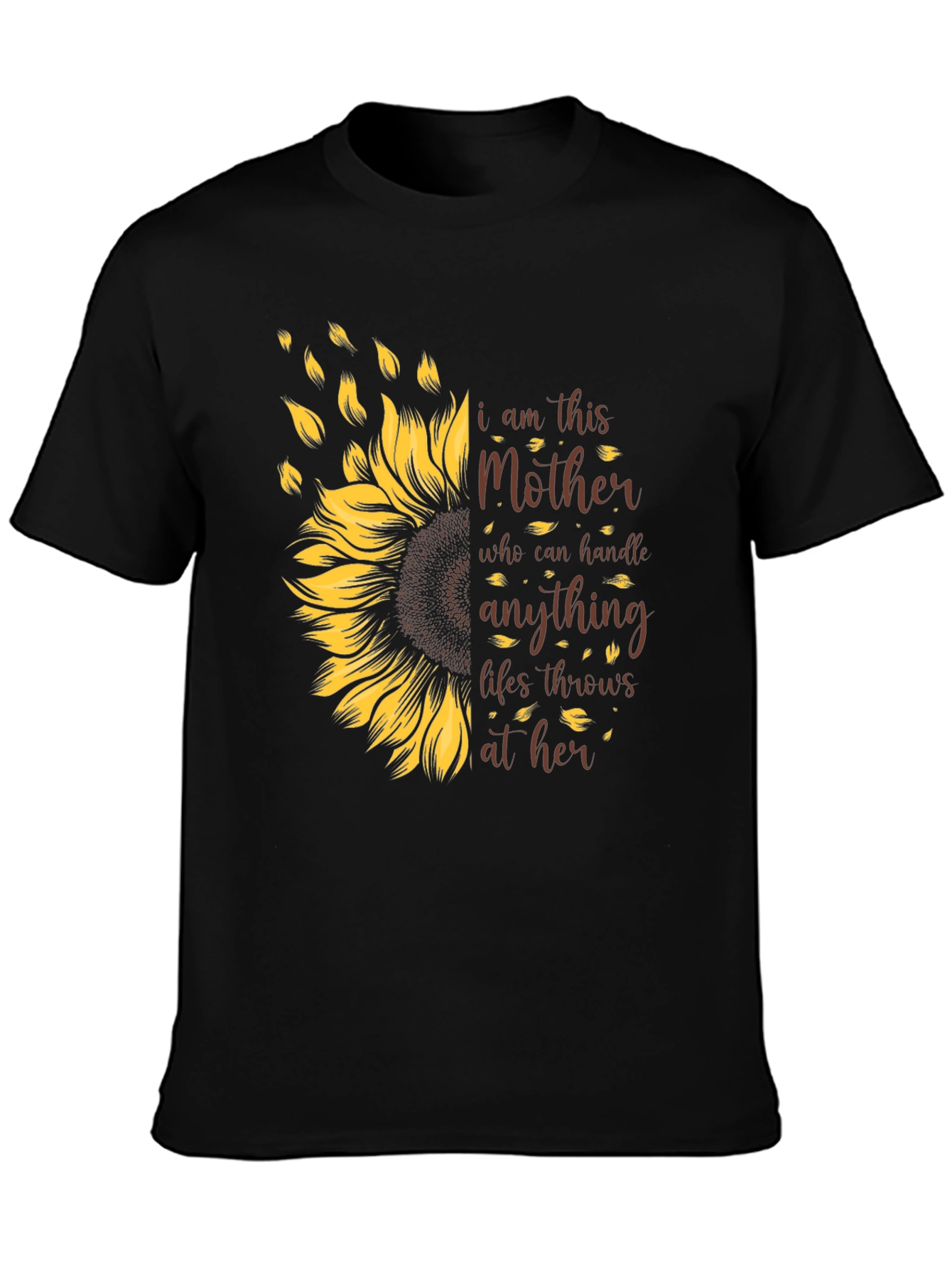 I Am This Mother Sunflower Graphic T-Shirt