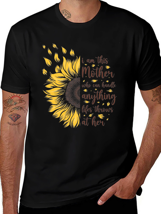 I Am This Mother Sunflower Graphic T-Shirt
