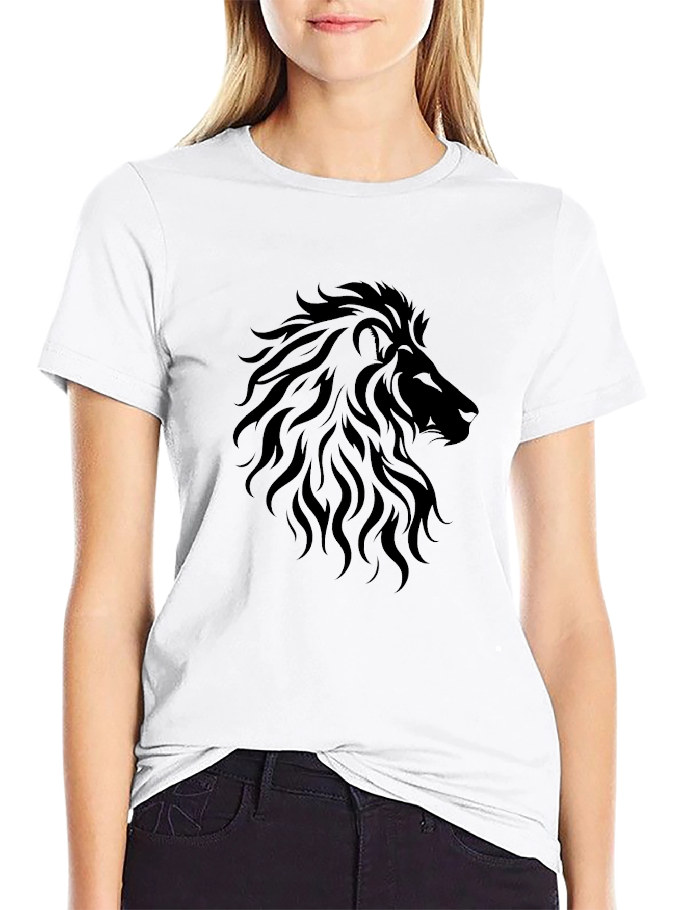 Black Lion Graphic Tee - Mens Casual Shirt