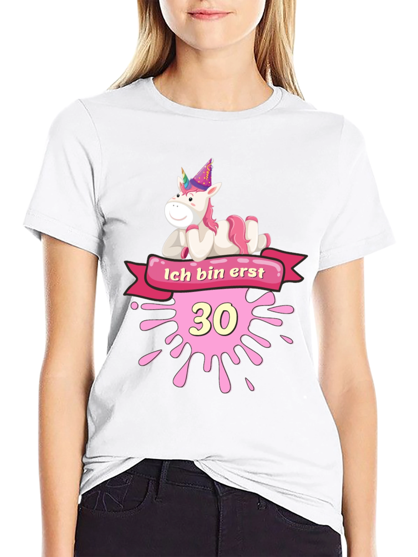 Unicorn 30th Birthday Black T-Shirt