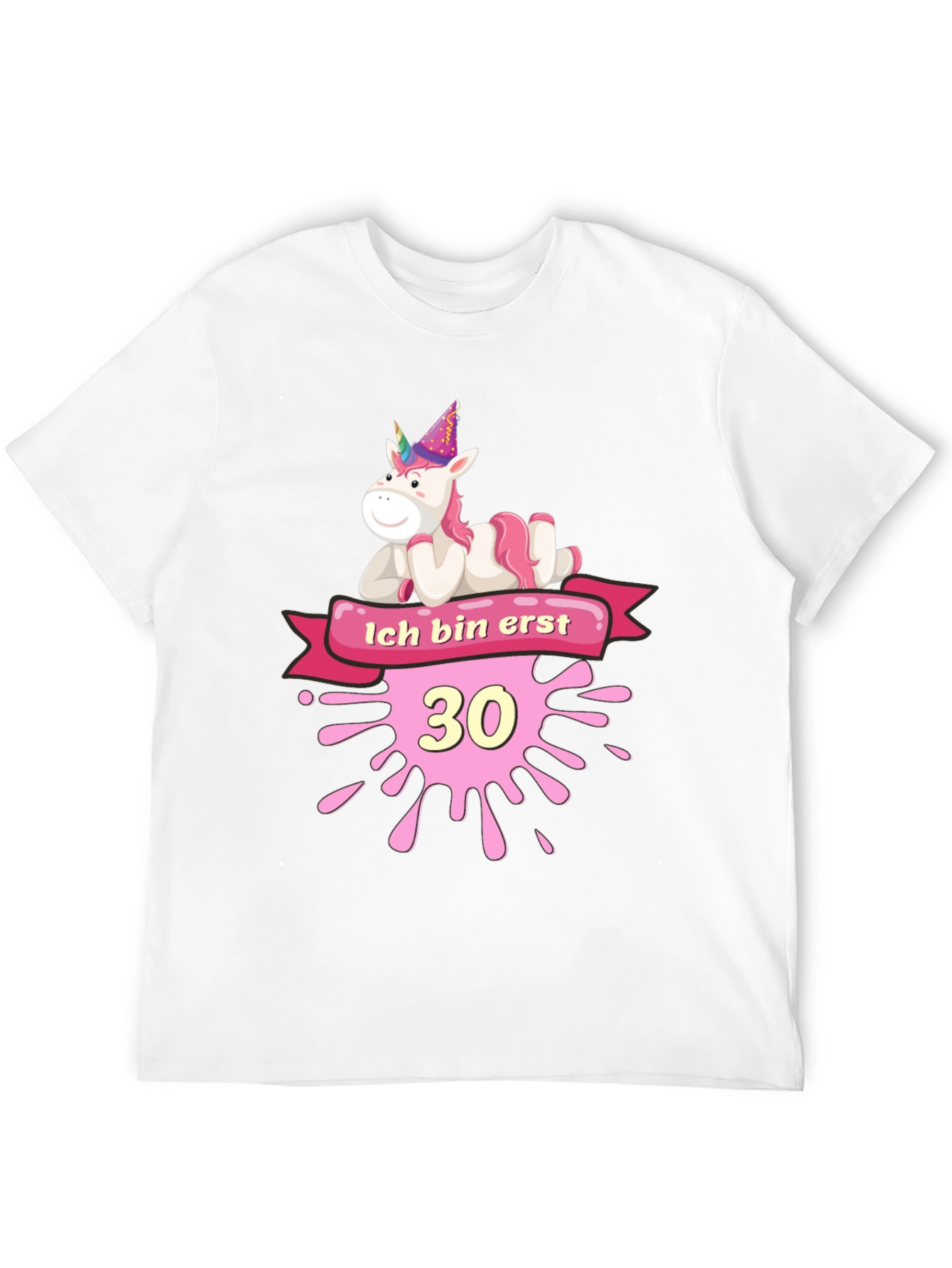 Unicorn 30th Birthday Black T-Shirt