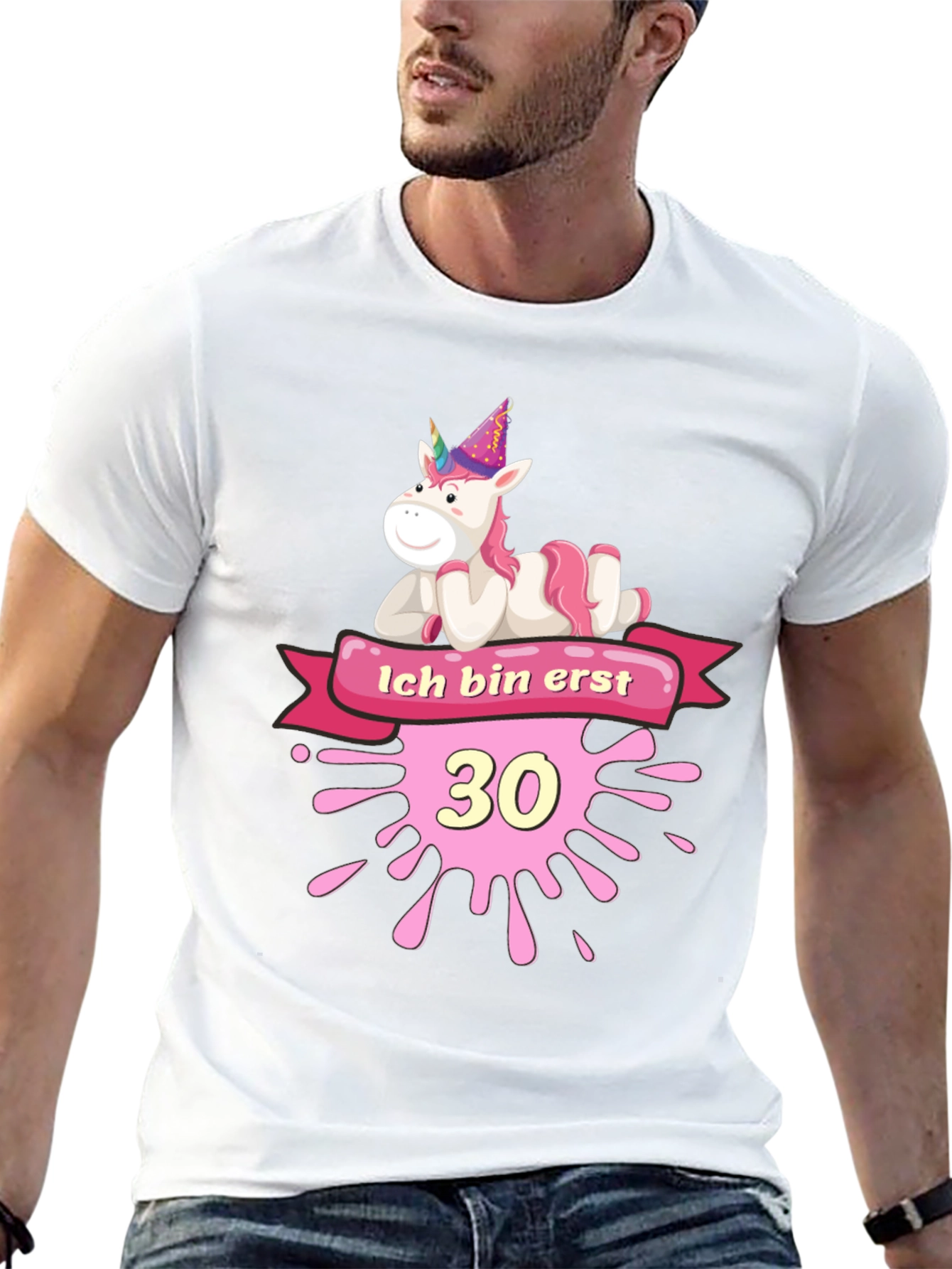 Unicorn 30th Birthday Black T-Shirt