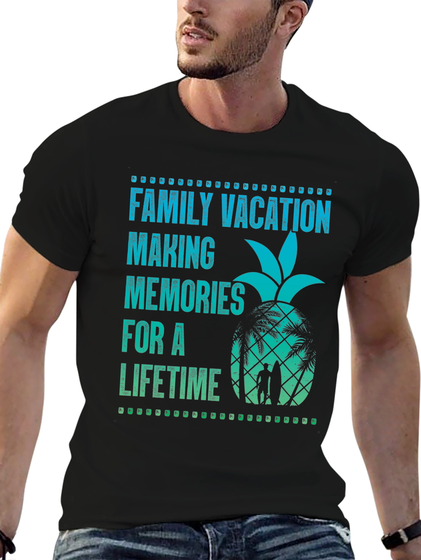 Family Vacation Pineapple Graphic Tee