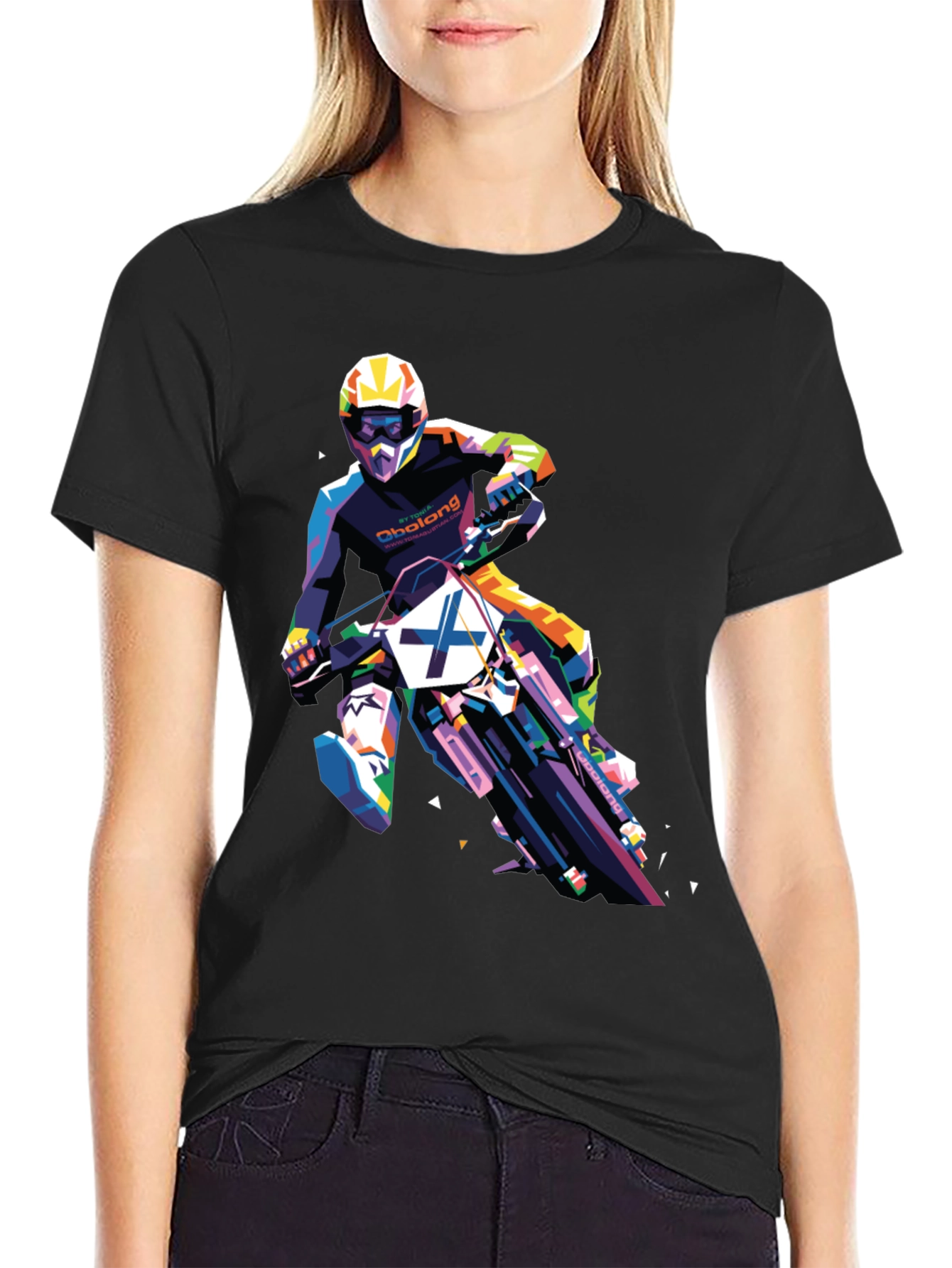 Motocross Rider Graphic Tee - Black