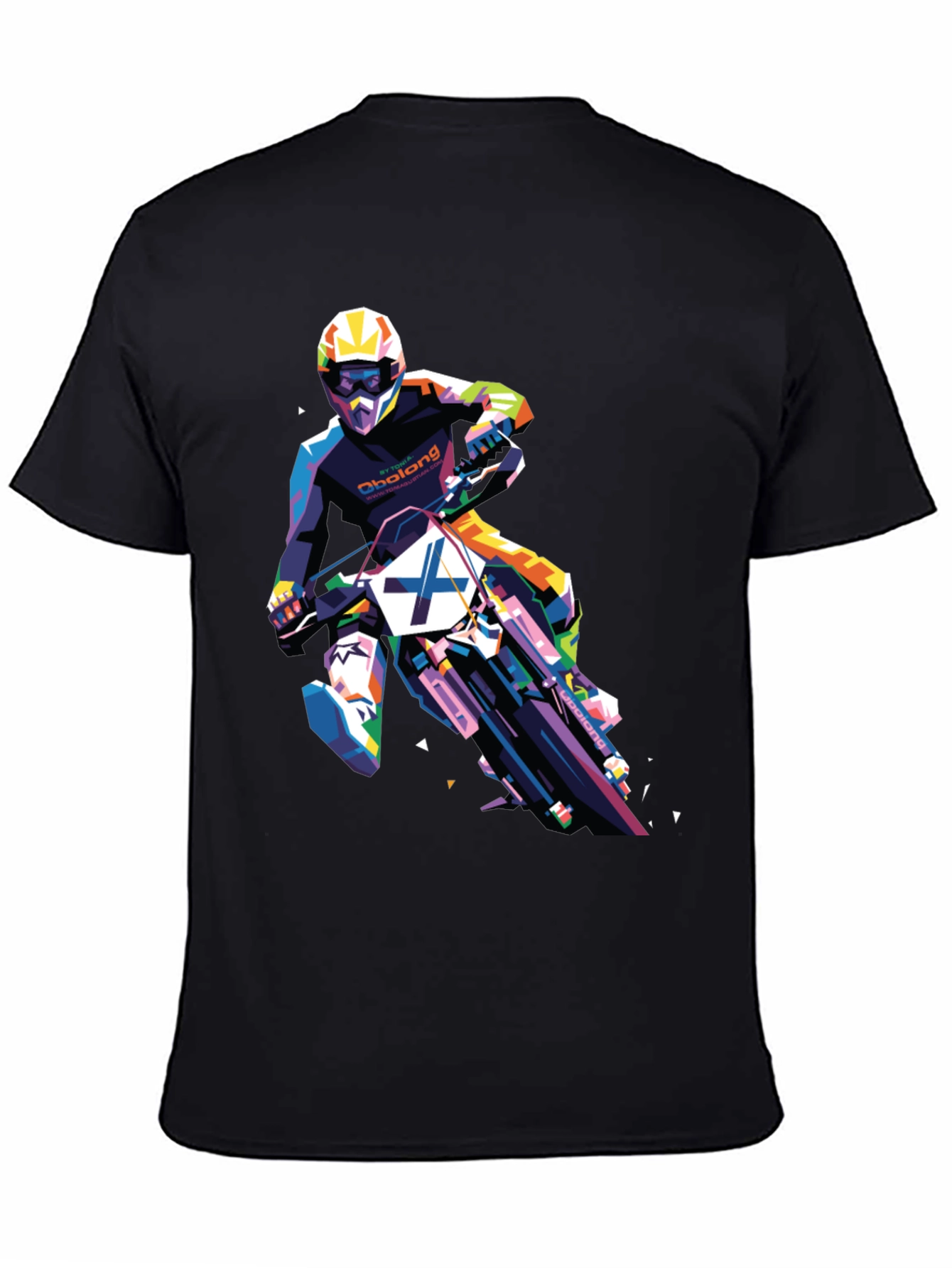 Motocross Rider Graphic Tee - Black