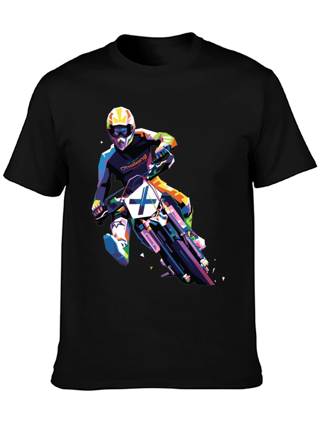 Motocross Rider Graphic Tee - Black