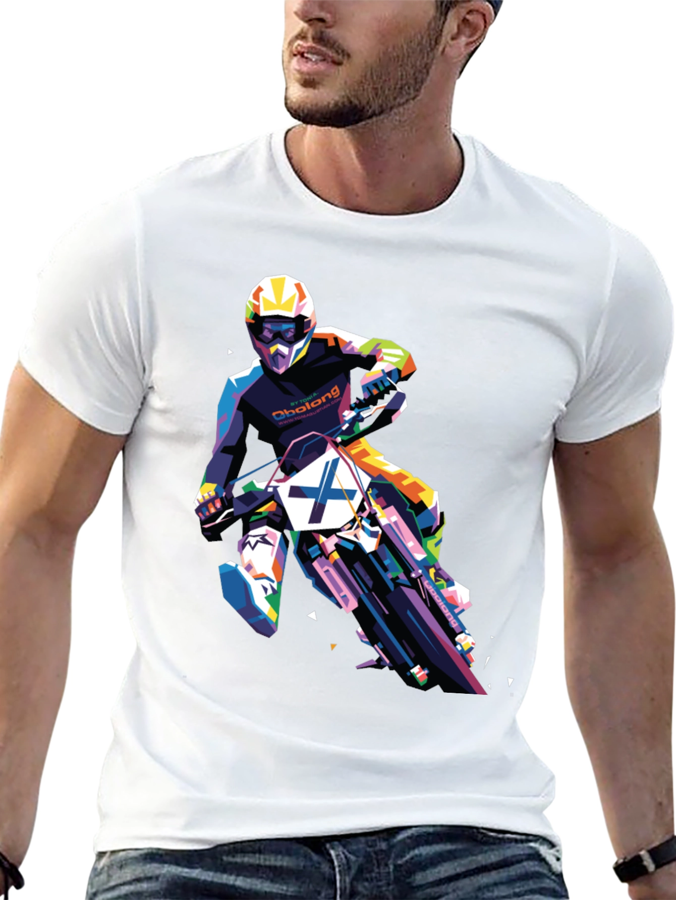 Motocross Rider Graphic Tee - Black
