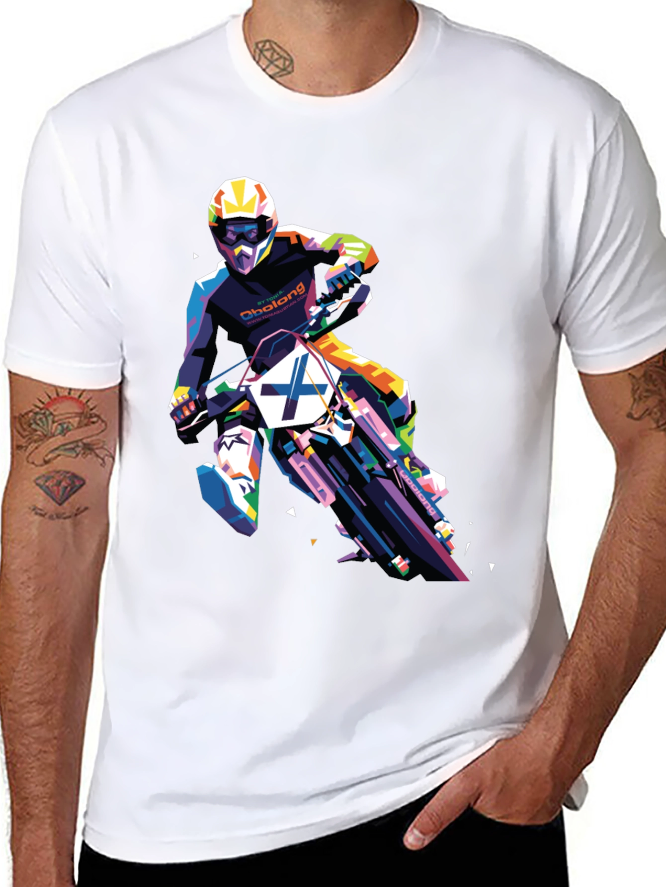 Motocross Rider Graphic Tee - Black