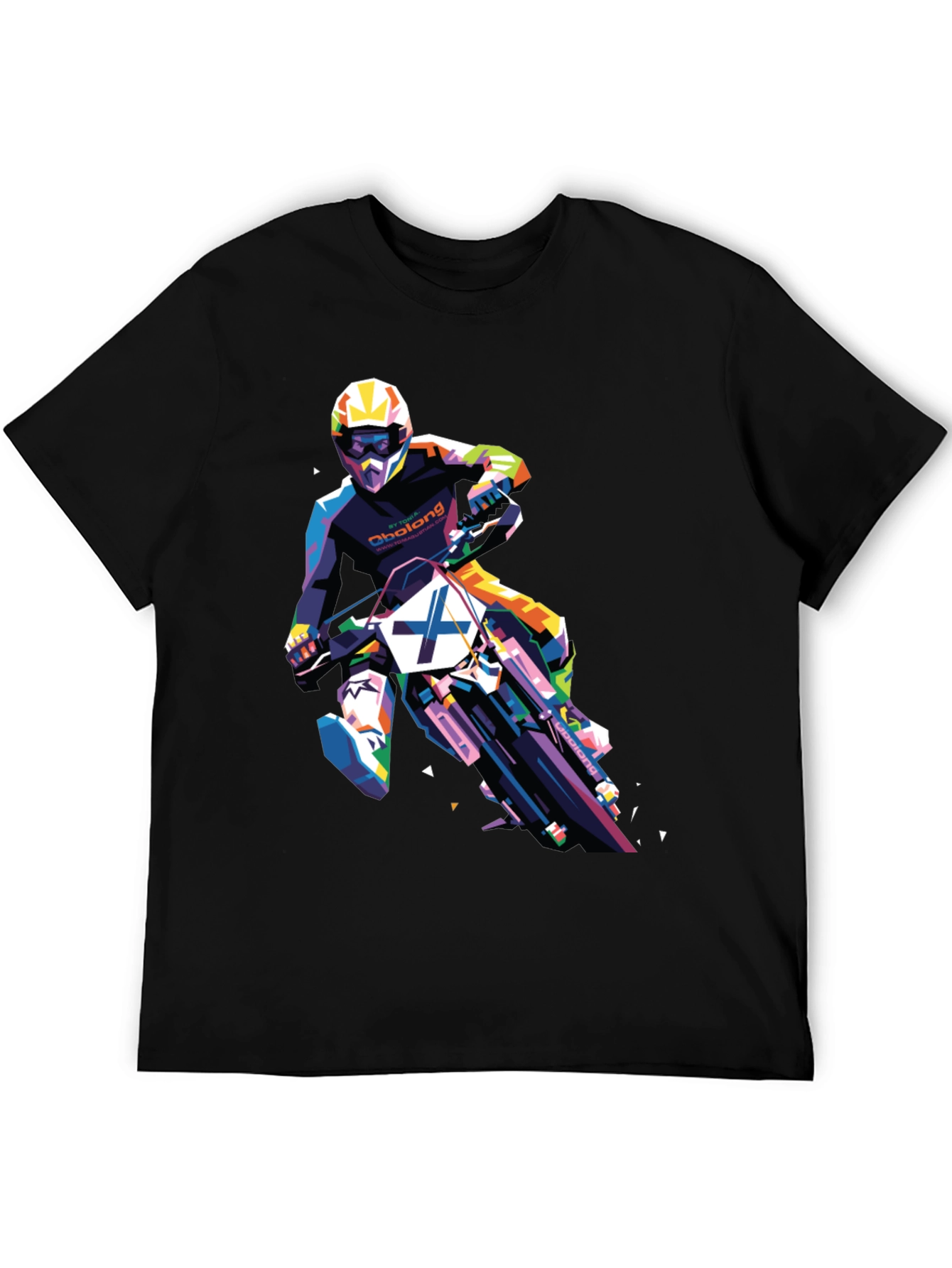 Motocross Rider Graphic Tee - Black