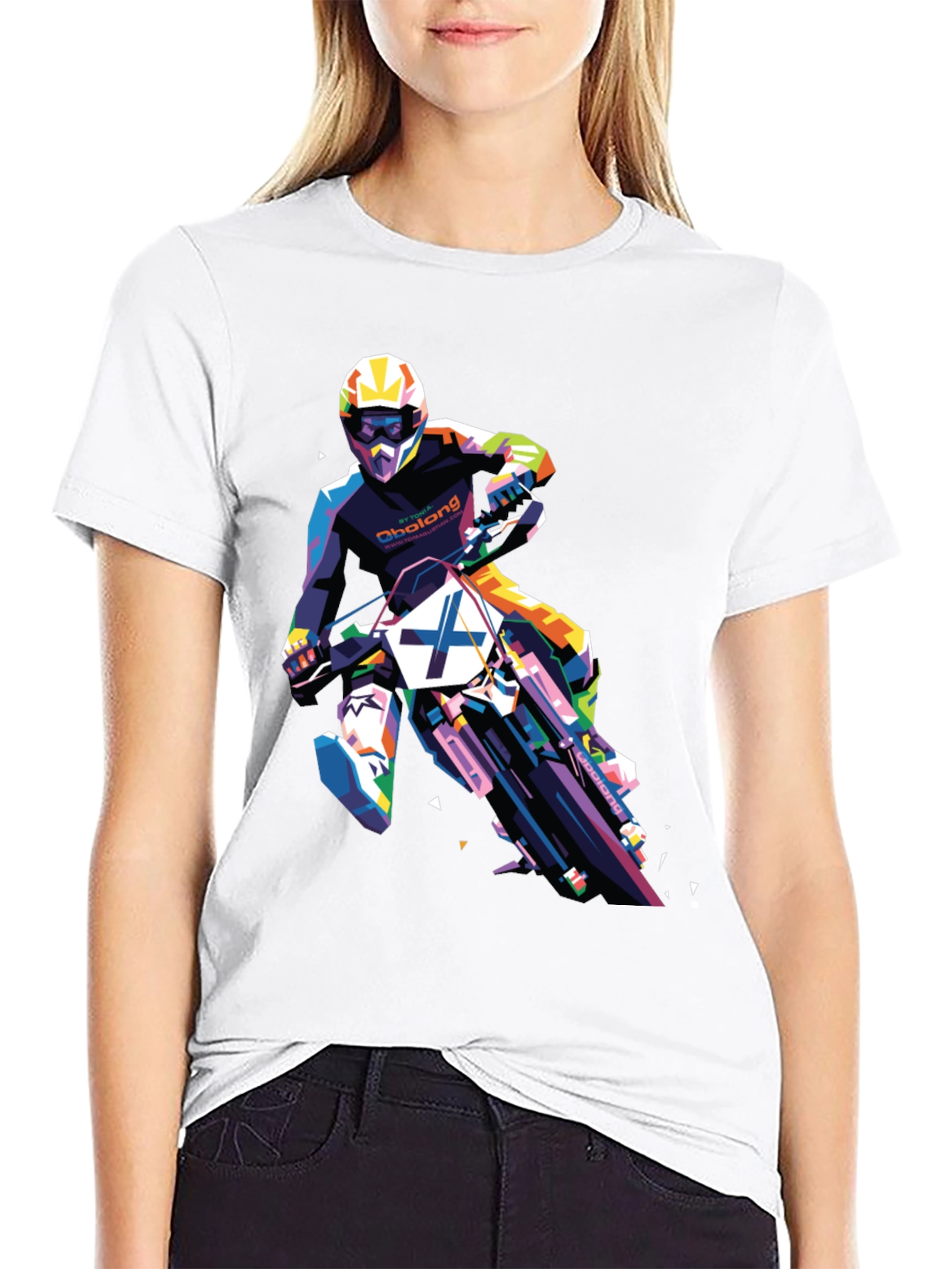 Motocross Rider Graphic Tee - Black