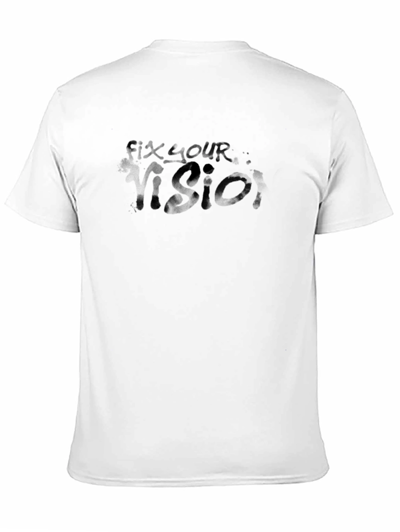 Fix Your Vision Mens Black Graphic T-Shirt