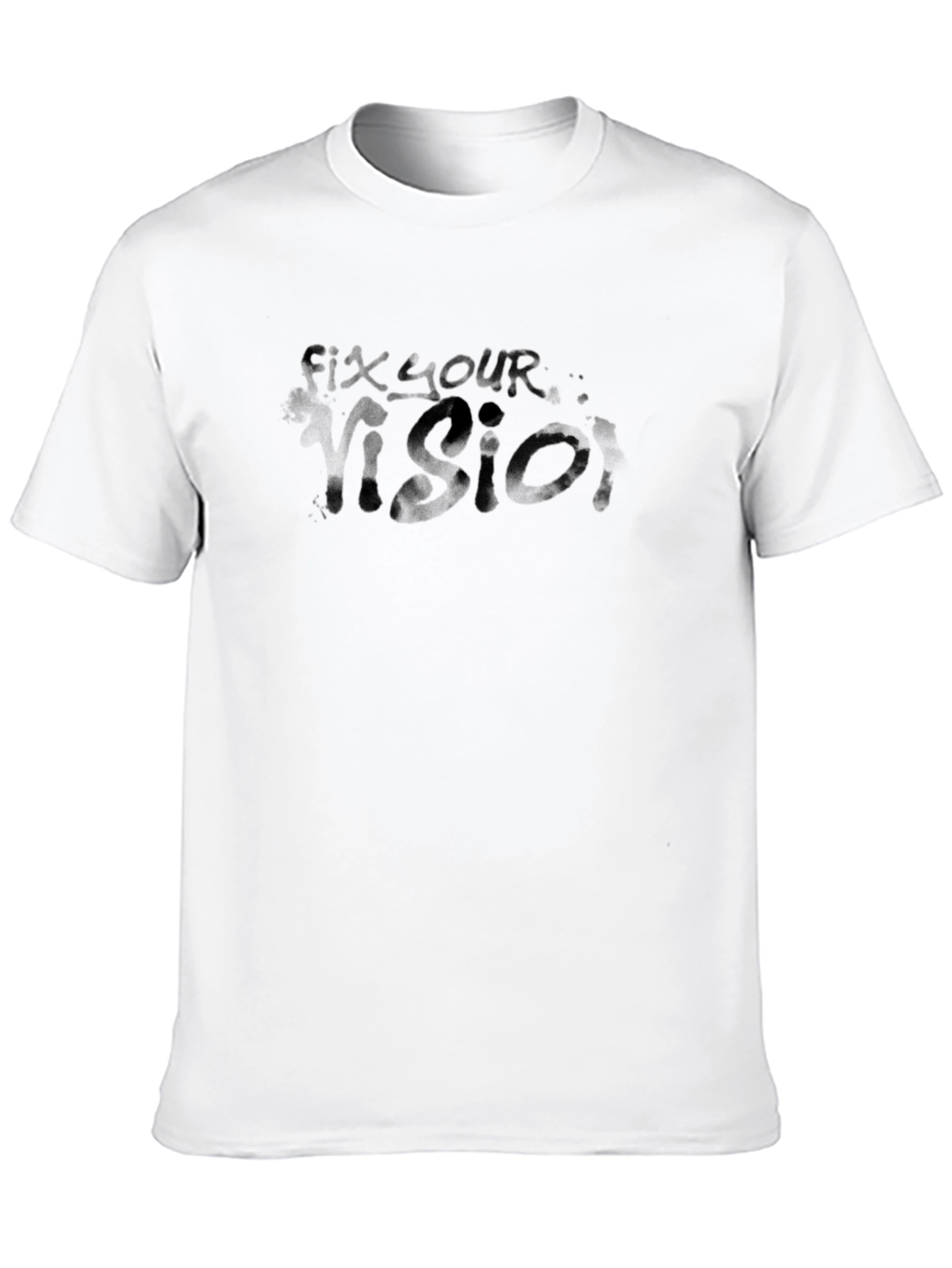 Fix Your Vision Mens Black Graphic T-Shirt