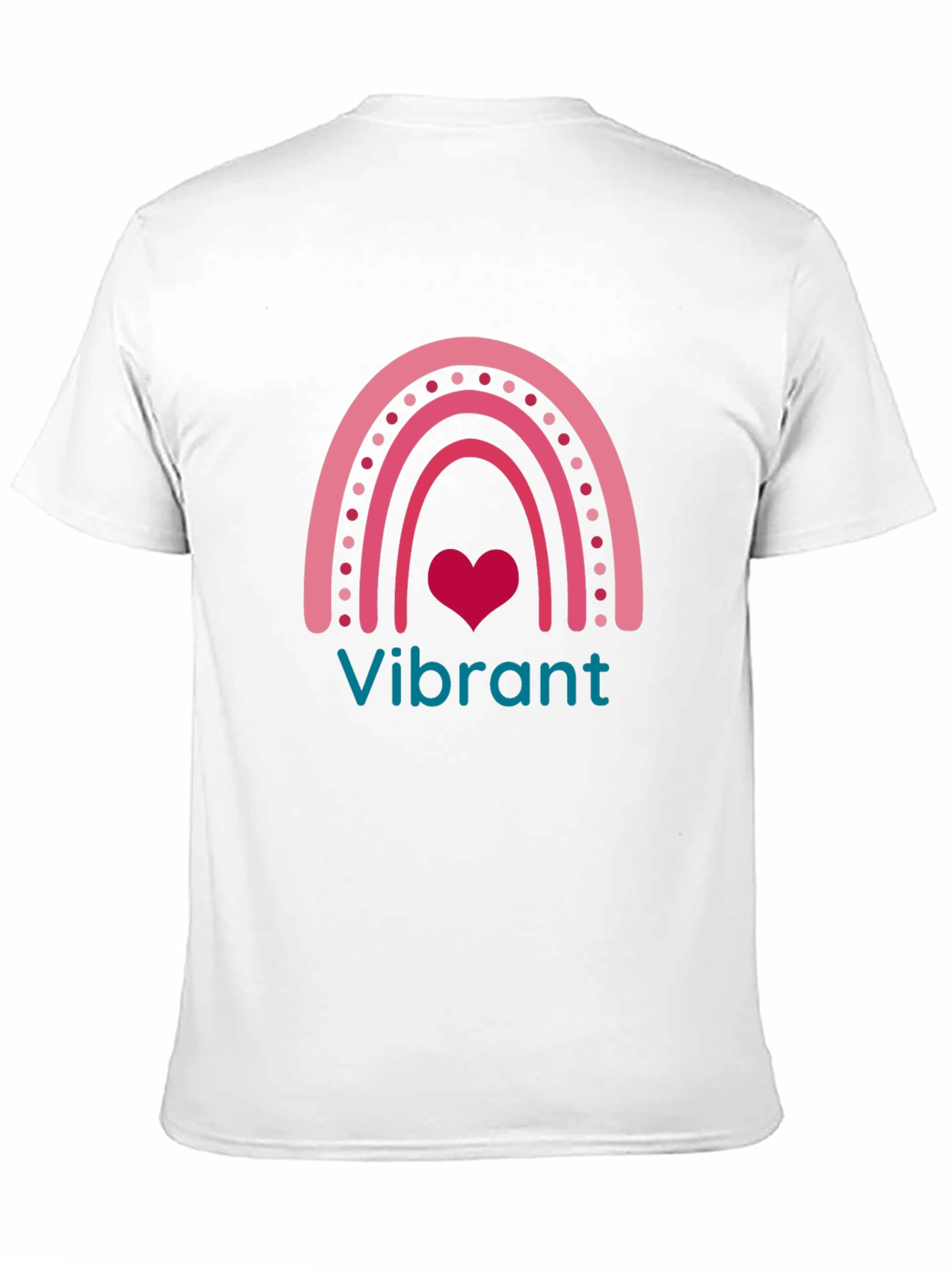 Vibrant Rainbow Heart Graphic Tee - Black