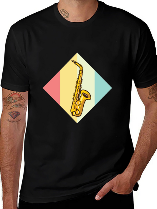 Retro Saxophone Graphic Tee