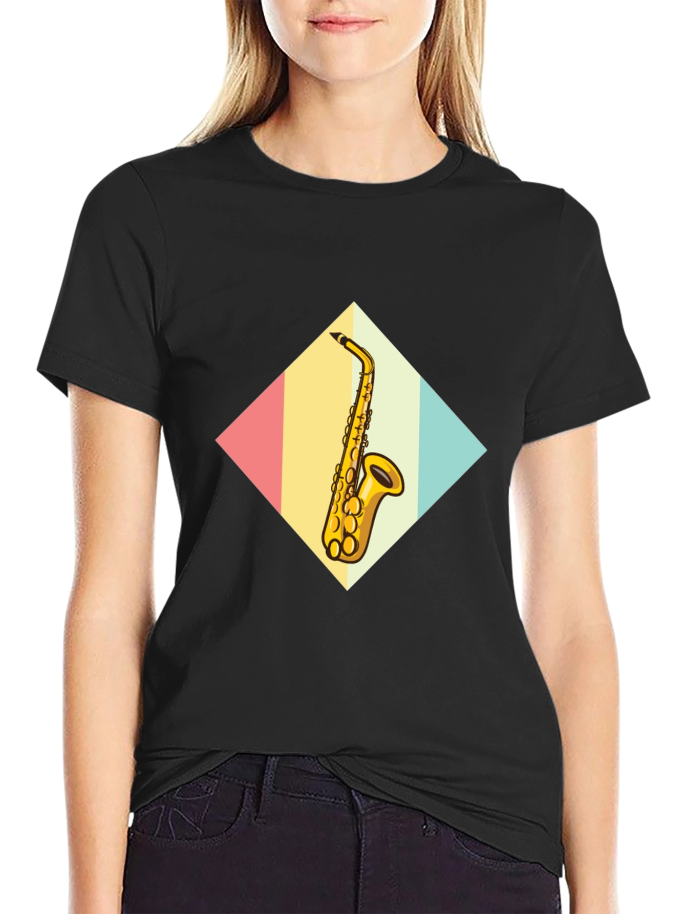 Retro Saxophone Graphic Tee