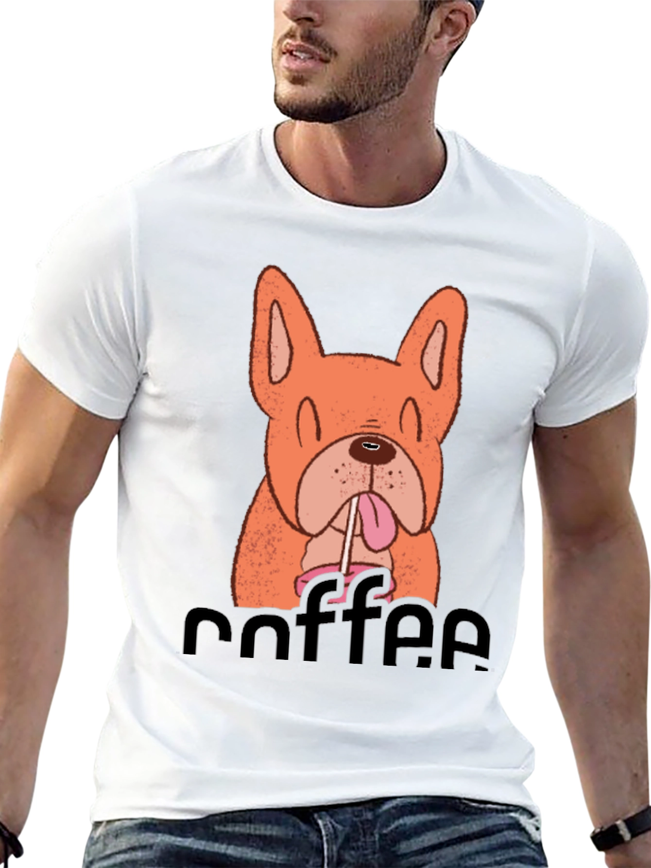 Dog & Coffee Graphic T-Shirt - Unisex