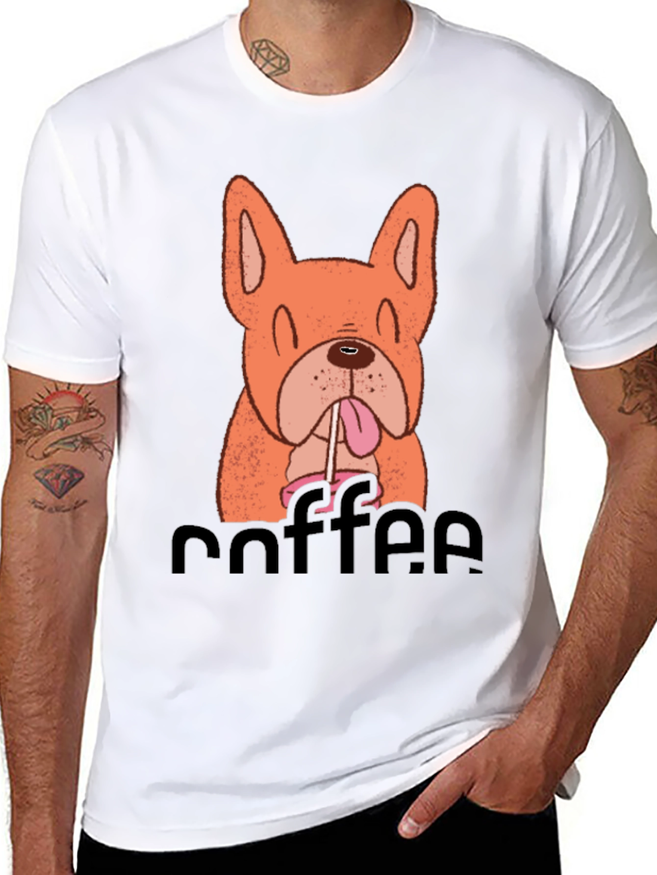 Dog & Coffee Graphic T-Shirt - Unisex