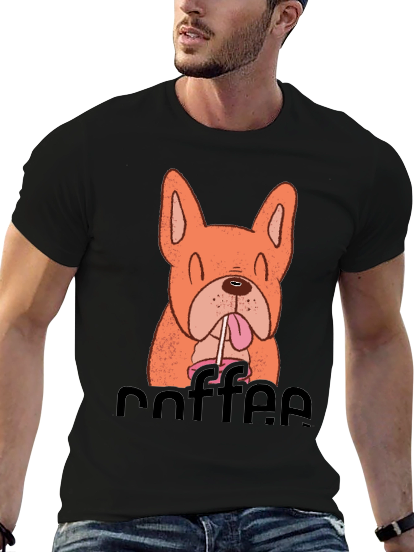 Dog & Coffee Graphic T-Shirt - Unisex