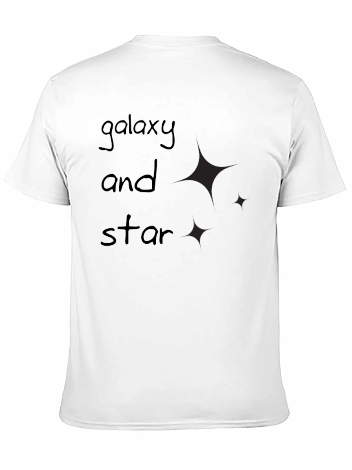 Galaxy and Star Black T-Shirt