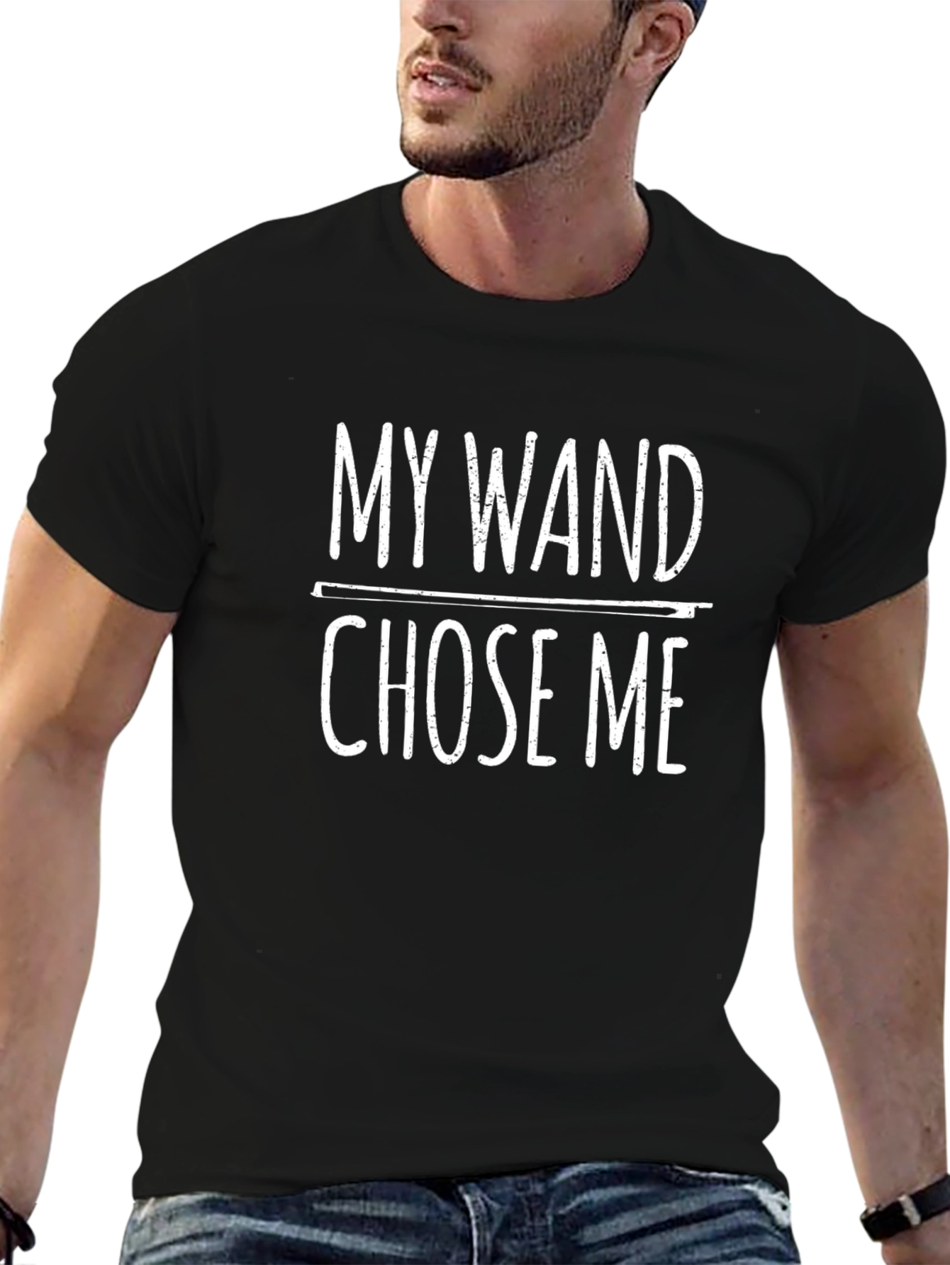 My Wand Chose Me Black T-Shirt