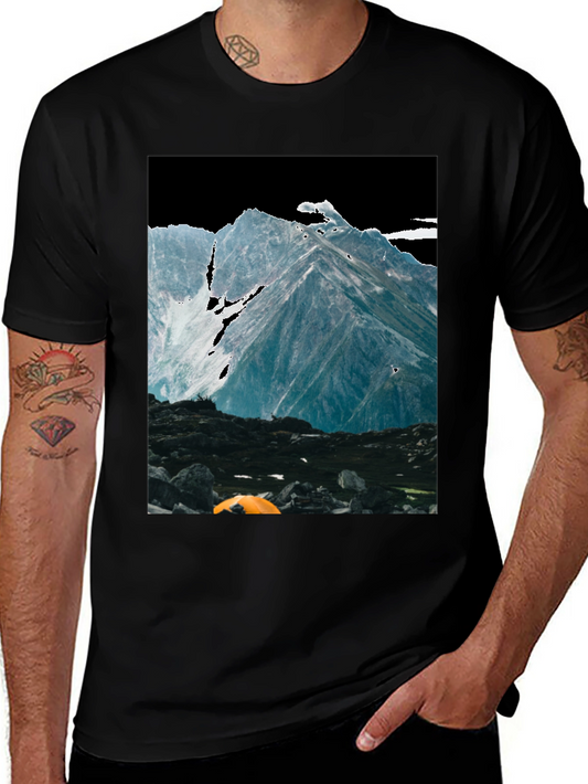 Mountain Peak Adventure T-Shirt - Black