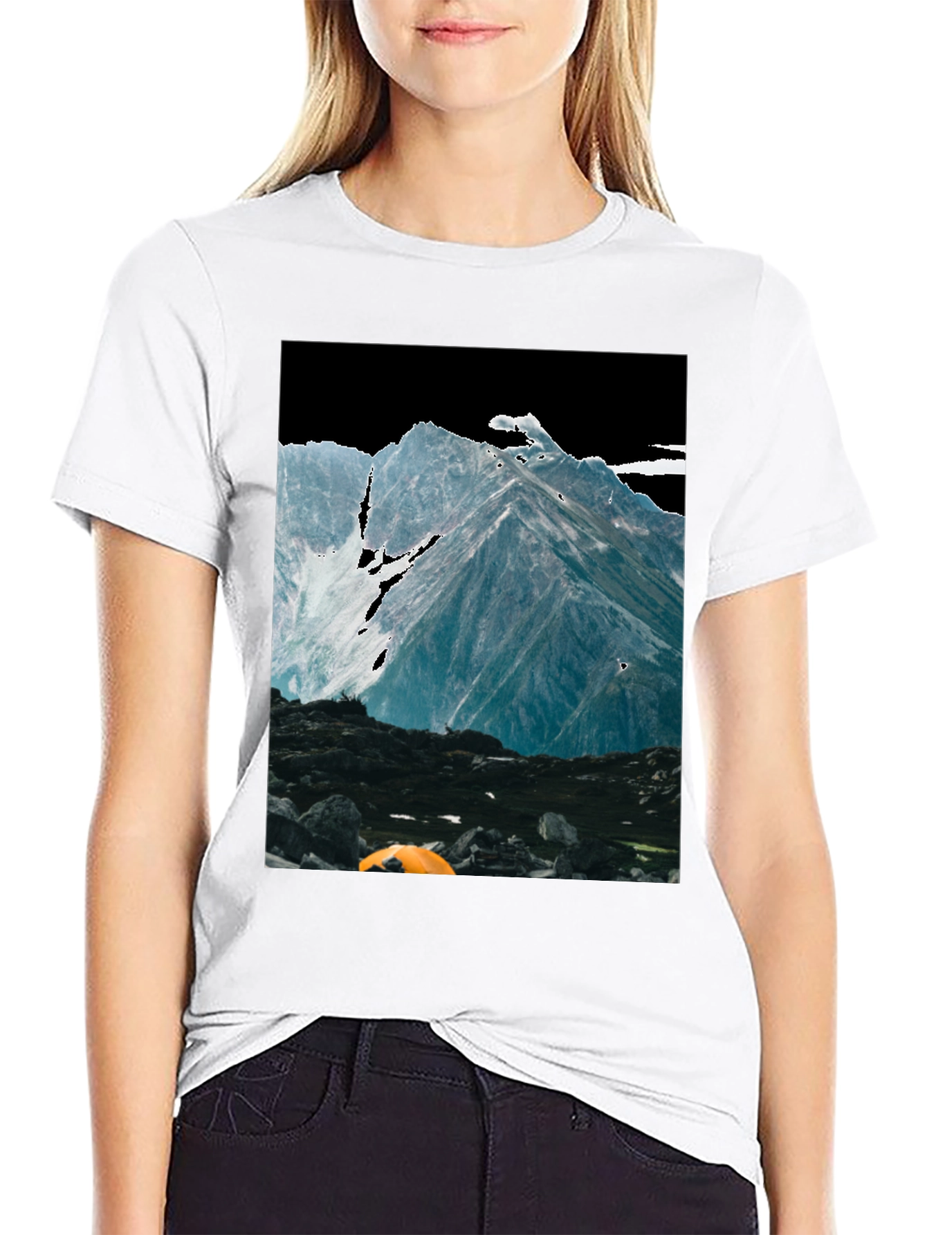 Mountain Peak Adventure T-Shirt - Black