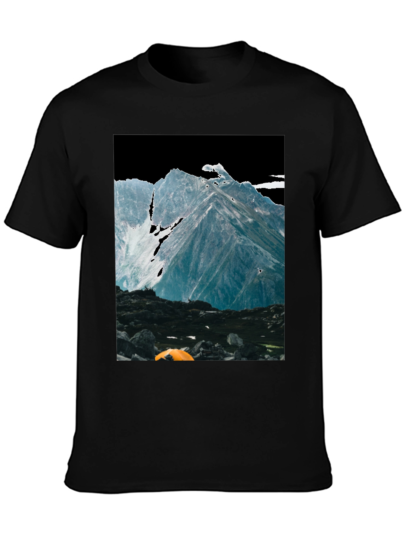 Mountain Peak Adventure T-Shirt - Black