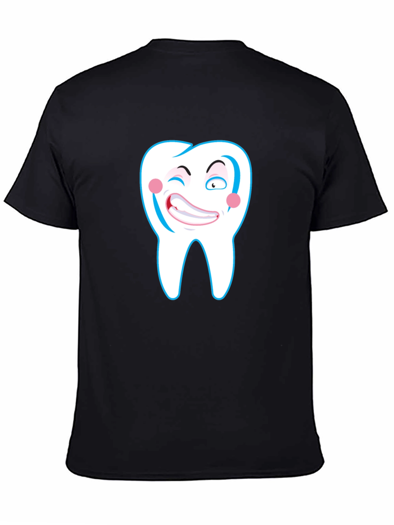Funny Tooth Graphic Black T-Shirt