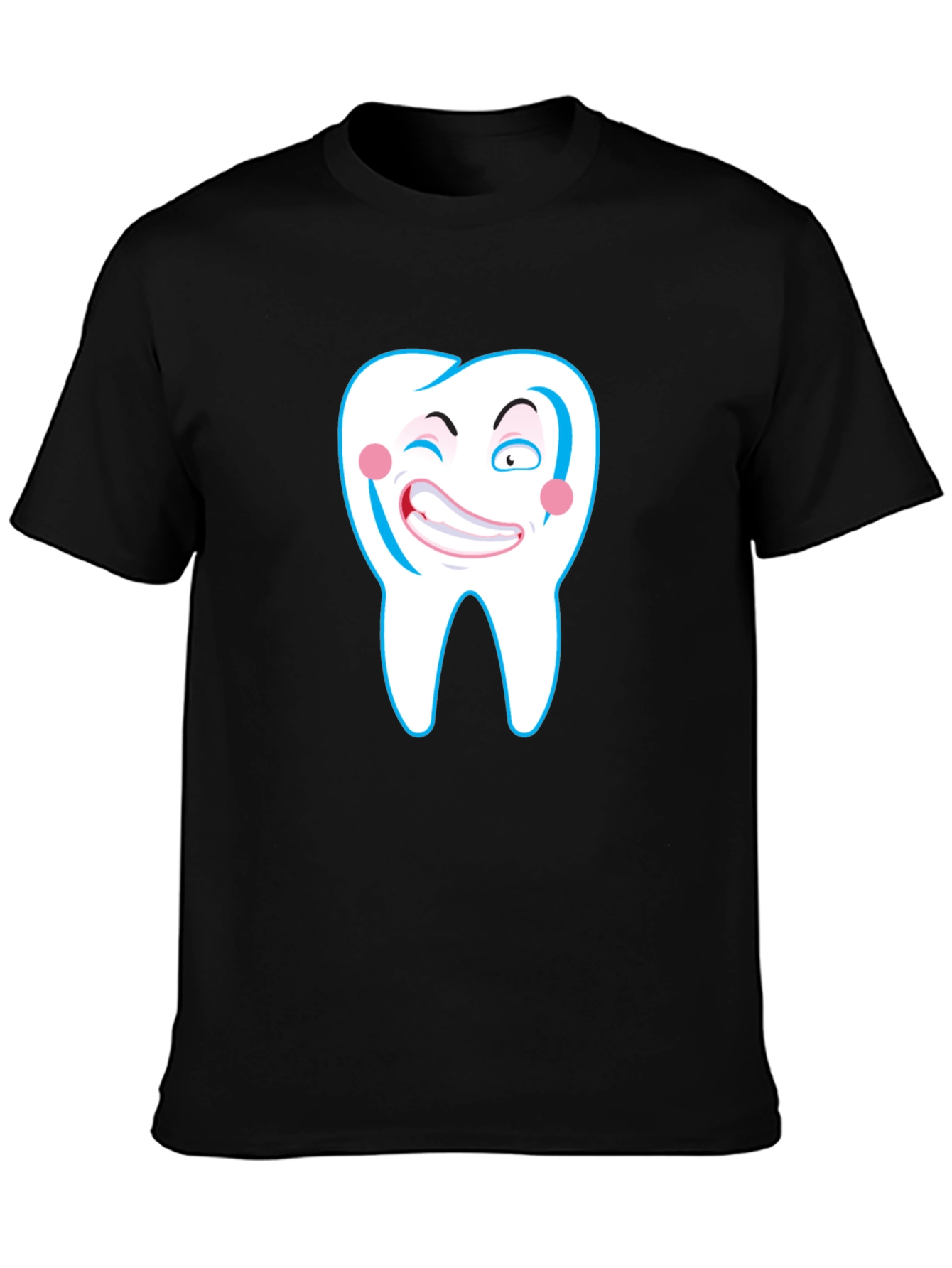 Funny Tooth Graphic Black T-Shirt