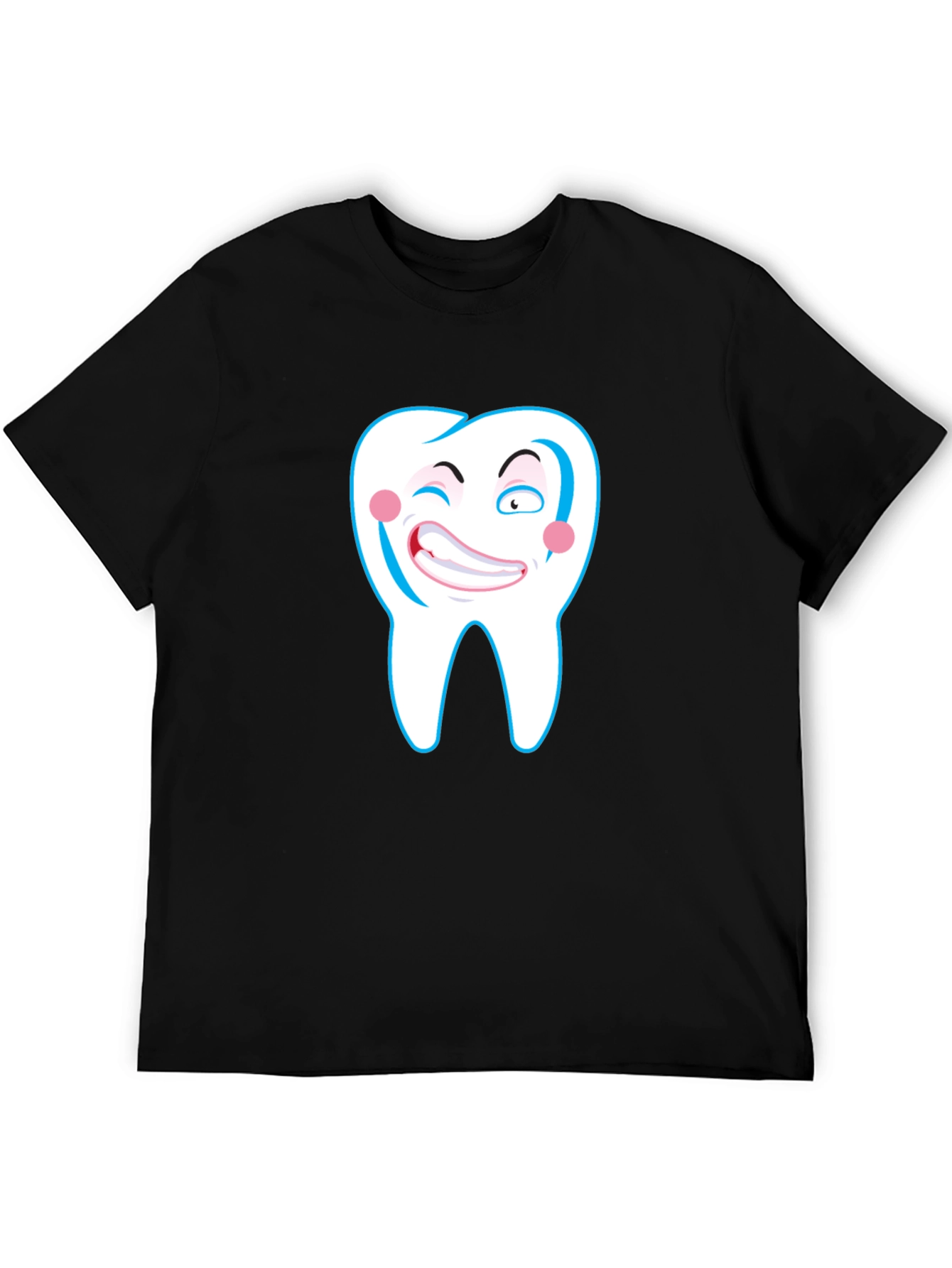 Funny Tooth Graphic Black T-Shirt