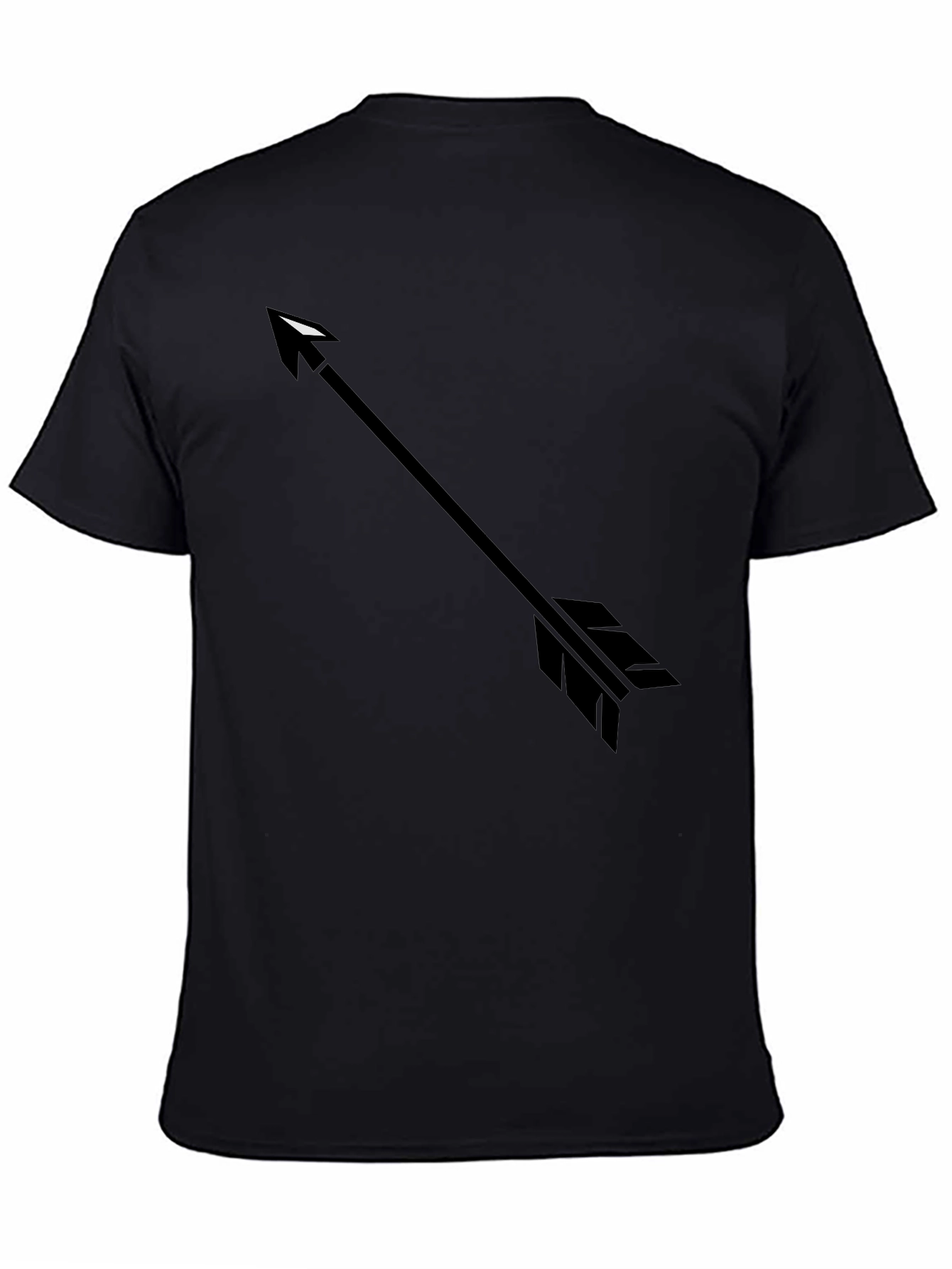 Mens Black Arrow Graphic T-Shirt