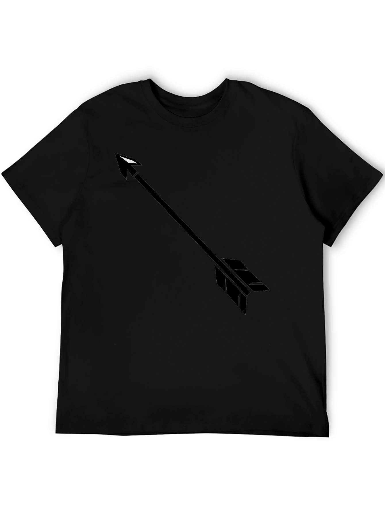 Mens Black Arrow Graphic T-Shirt