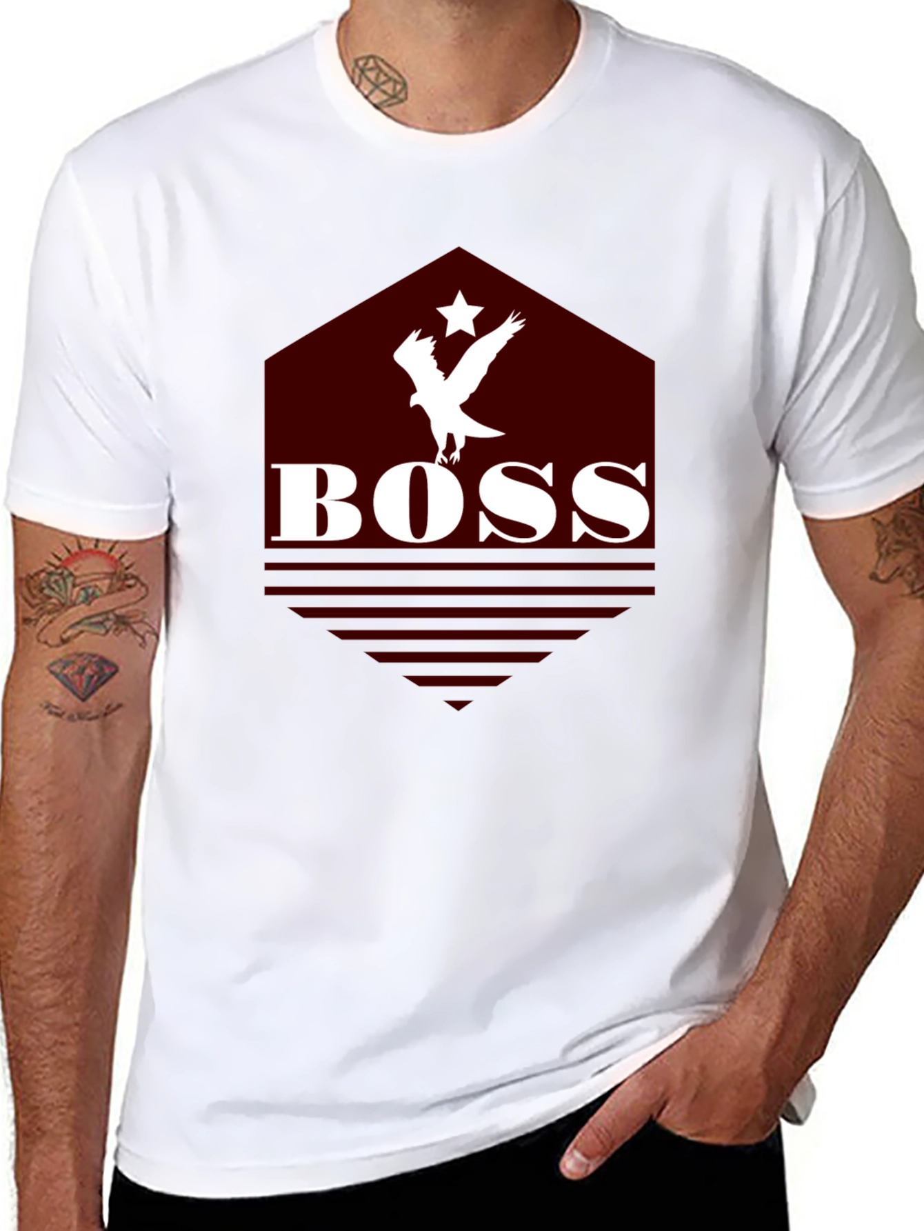 BOSS Eagle Graphic Tee - Black