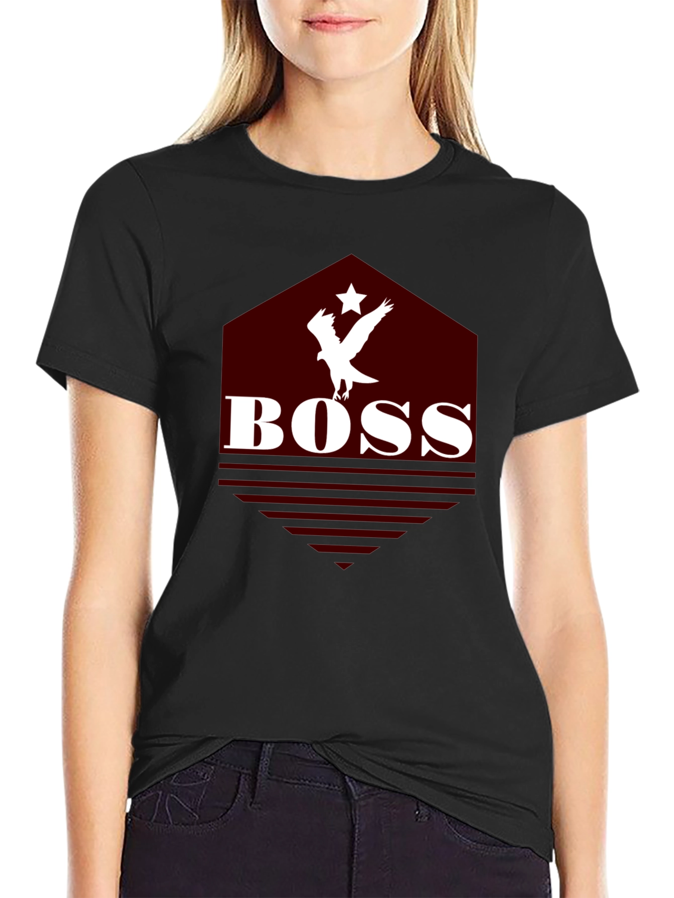 BOSS Eagle Graphic Tee - Black