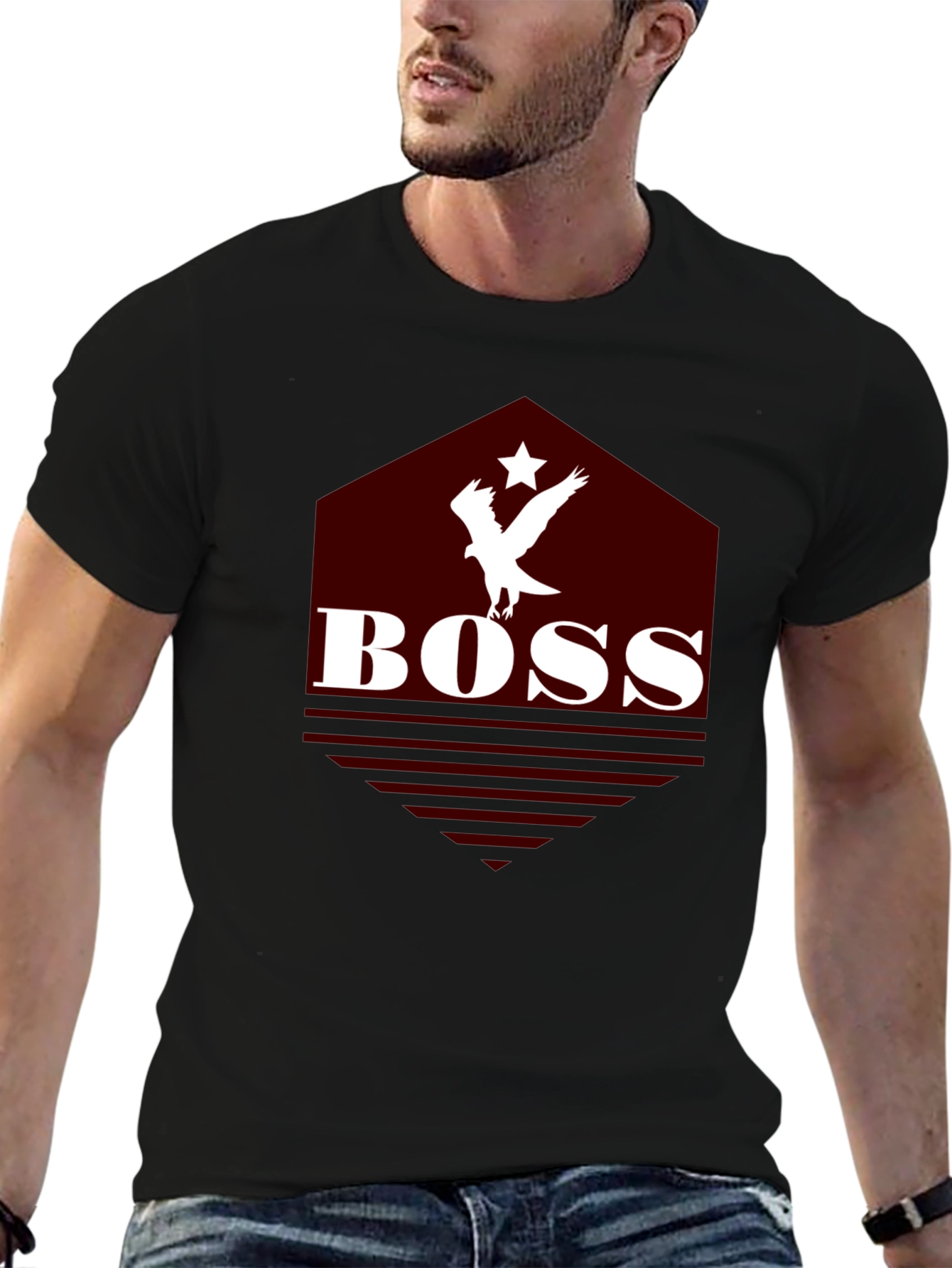 BOSS Eagle Graphic Tee - Black