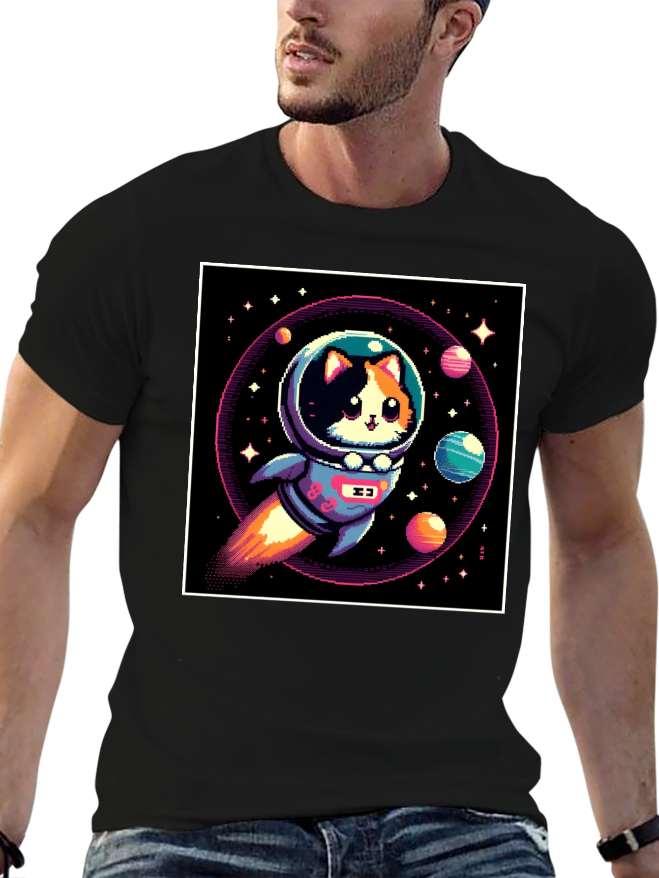Cat Astronaut T-Shirt - Space Adventure