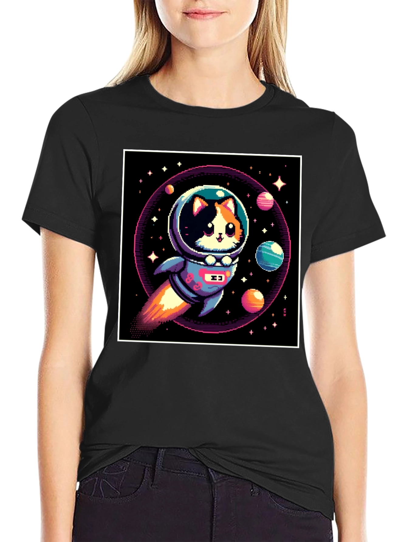 Cat Astronaut T-Shirt - Space Adventure