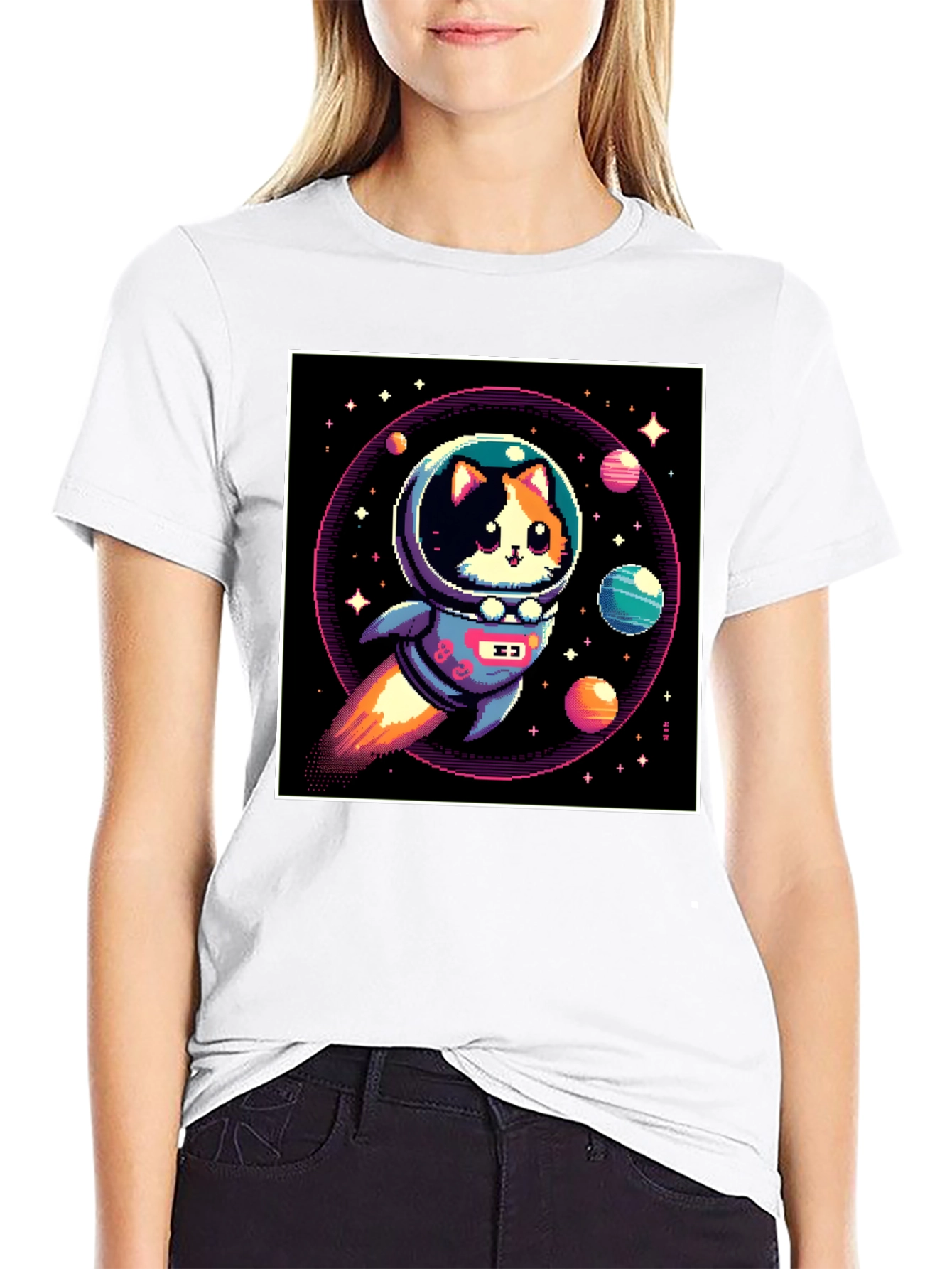 Cat Astronaut T-Shirt - Space Adventure
