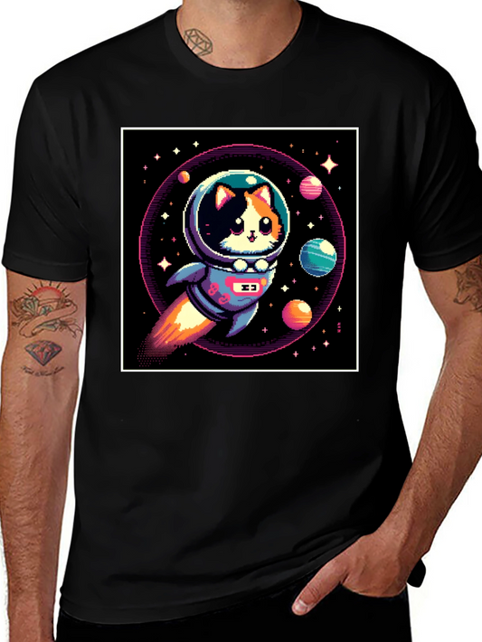 Cat Astronaut T-Shirt - Space Adventure