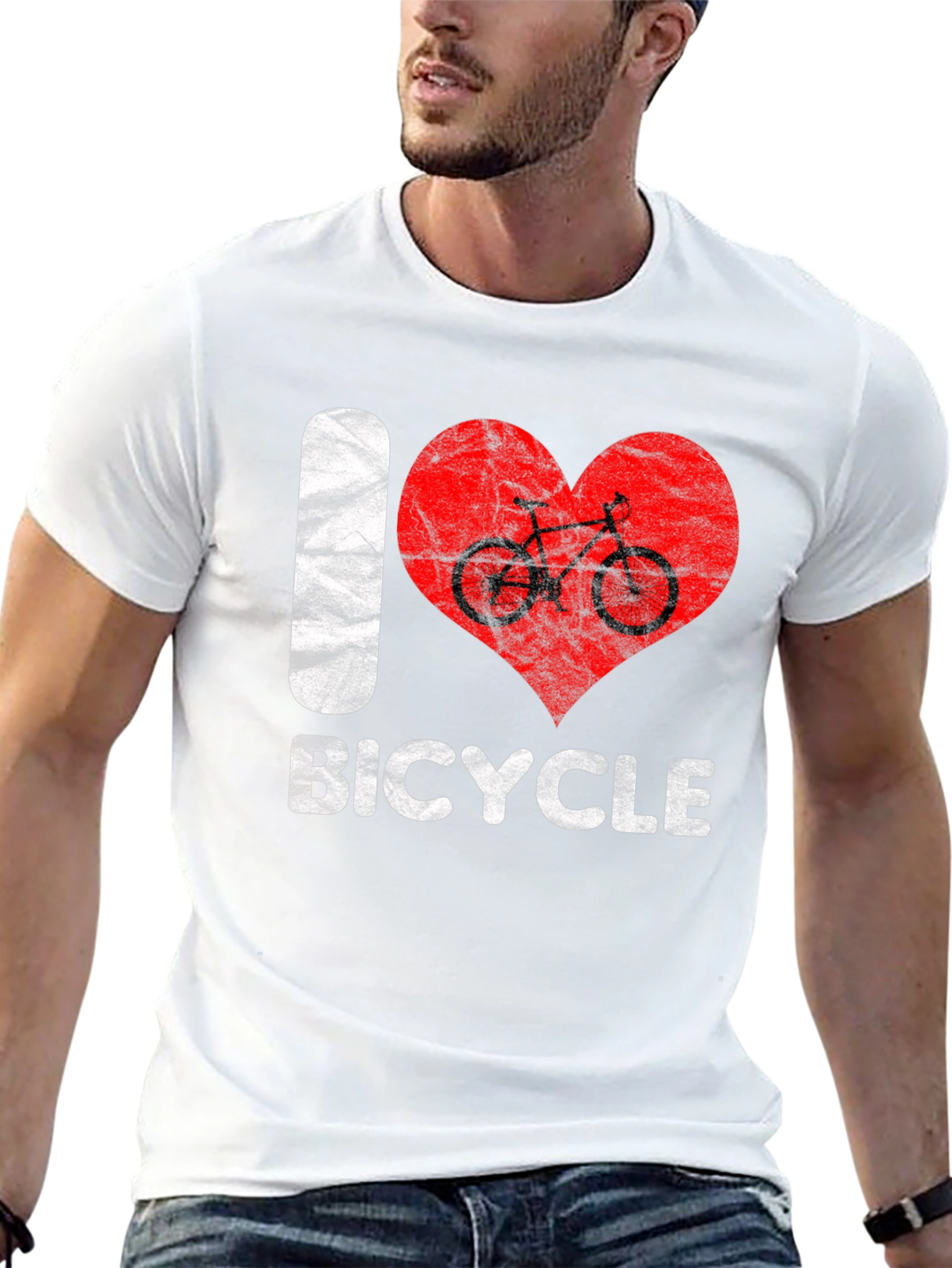 I Love Bicycle Graphic T-Shirt