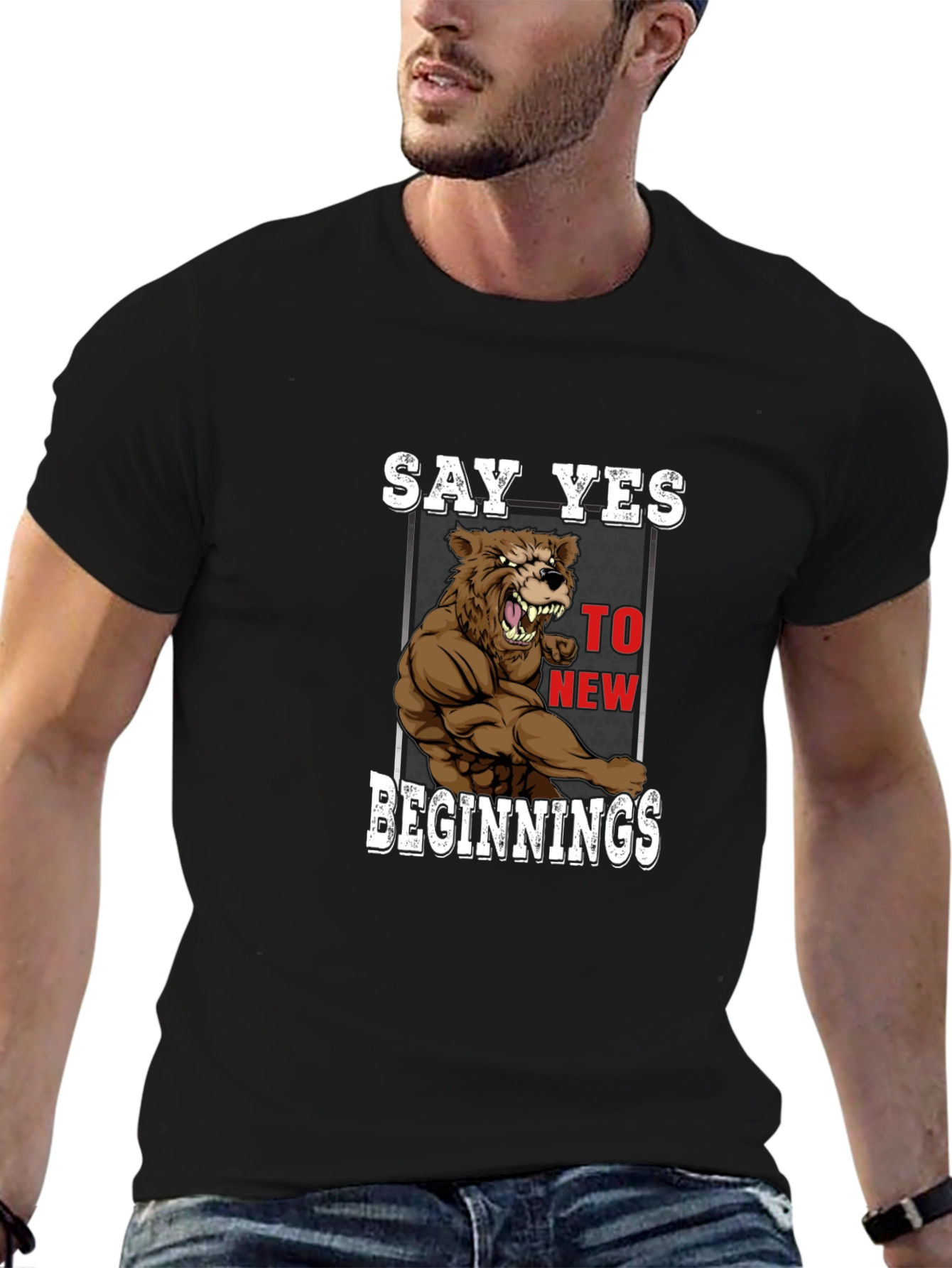 Say Yes Bear T-Shirt - New Beginnings