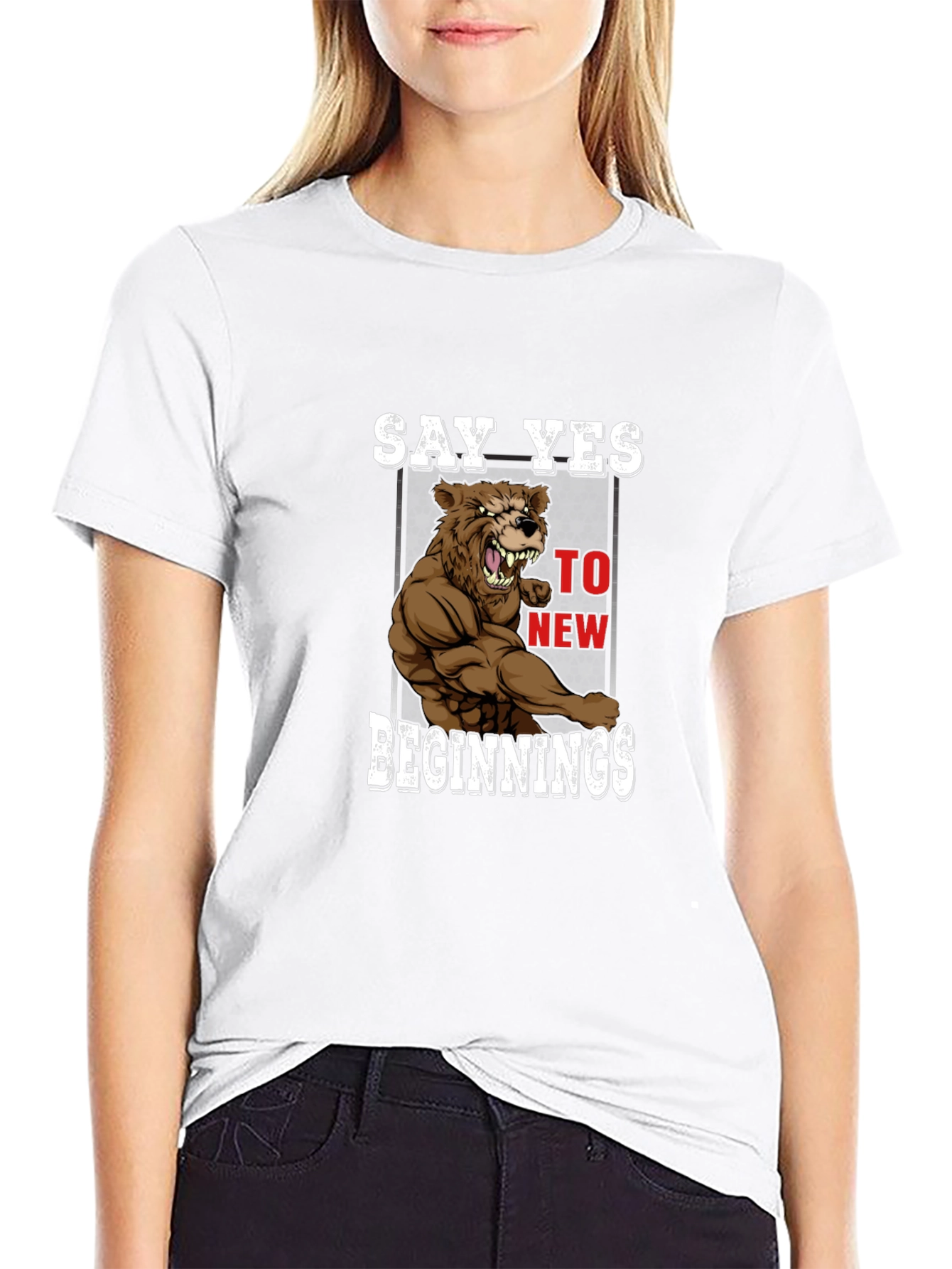 Say Yes Bear T-Shirt - New Beginnings