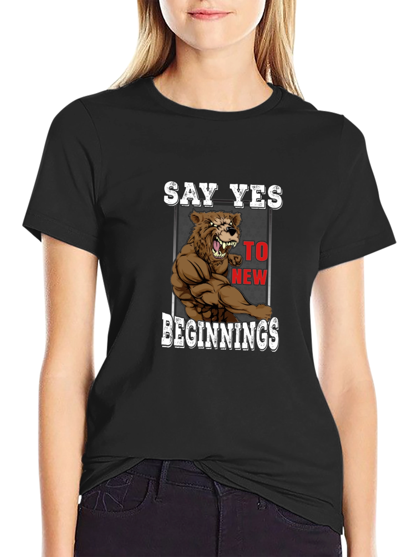 Say Yes Bear T-Shirt - New Beginnings