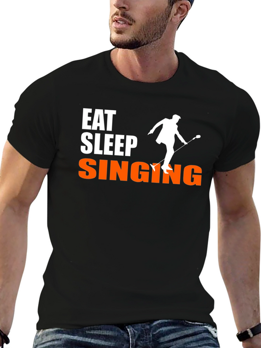 Eat Sleep Singing Black T-Shirt